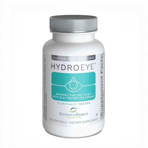 ScienceBased Health HydroEye Dry Eye Supplement – Clinically Tested with GLA & Omega-3 – Supports a Healthy Tear Film for Lasting Eye Comfort – 120 Softgels